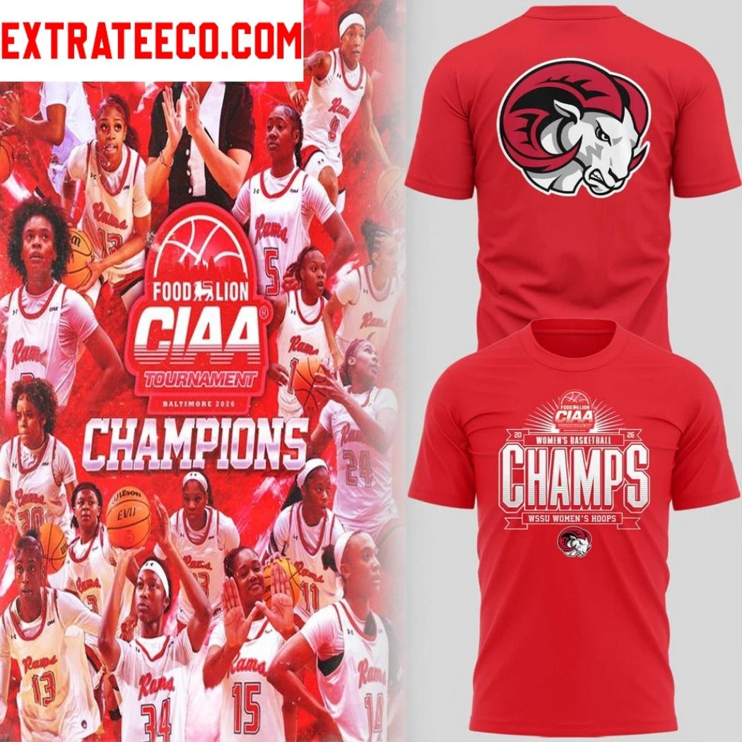 Nice WSSU Women’s Hoops 2026 Basketball Champions Logo Two Sided Hoodie T-Shirt