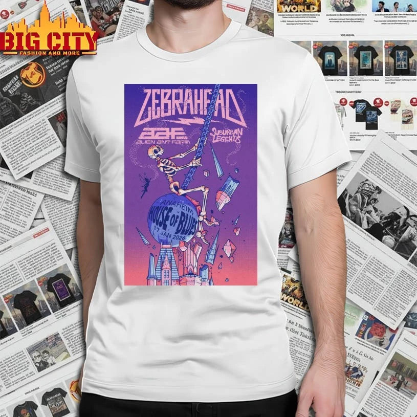 Nice Zebrahead January 17 2026 Anaheim, CA Poster shirts
