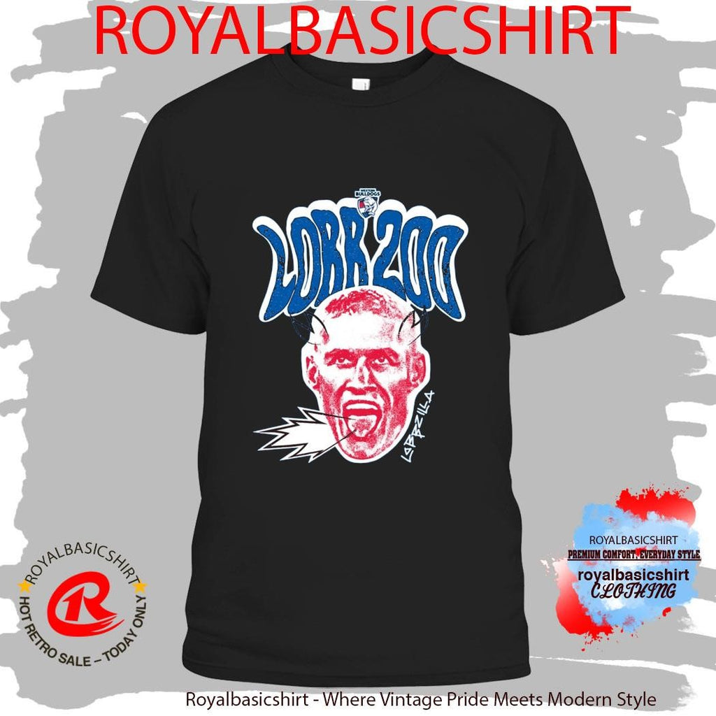 Nick Auditore Represents Western Bulldogs Lobzilla 200 Games Shirt