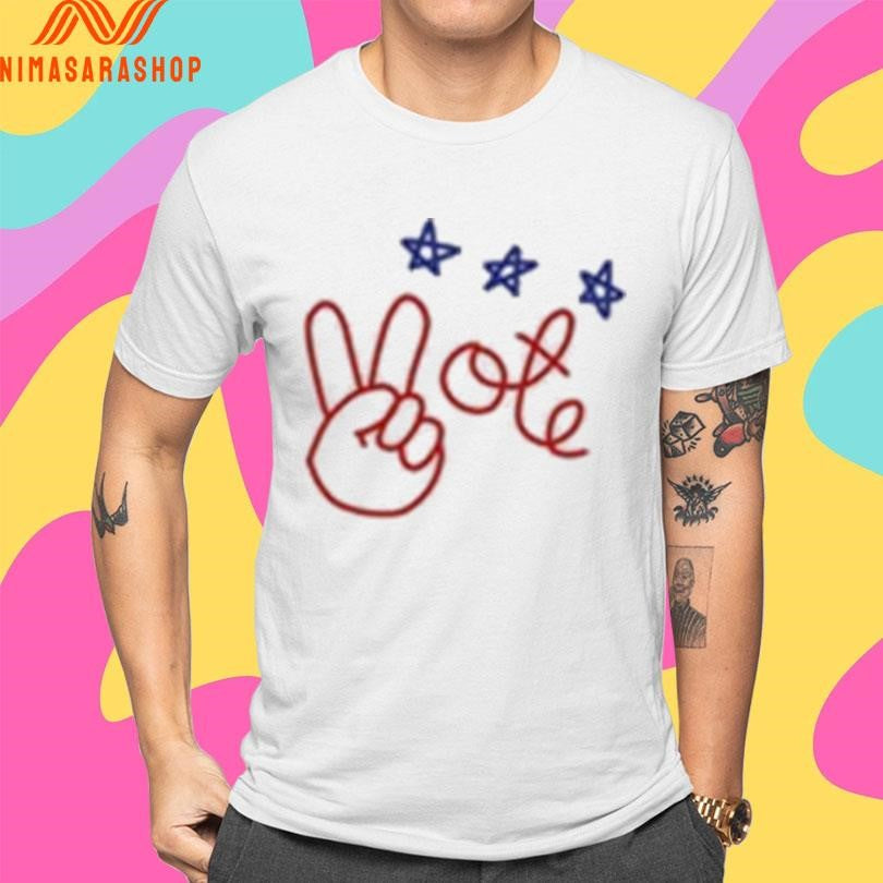 Nicolle Wallace Wearing Peace Vote Shirts