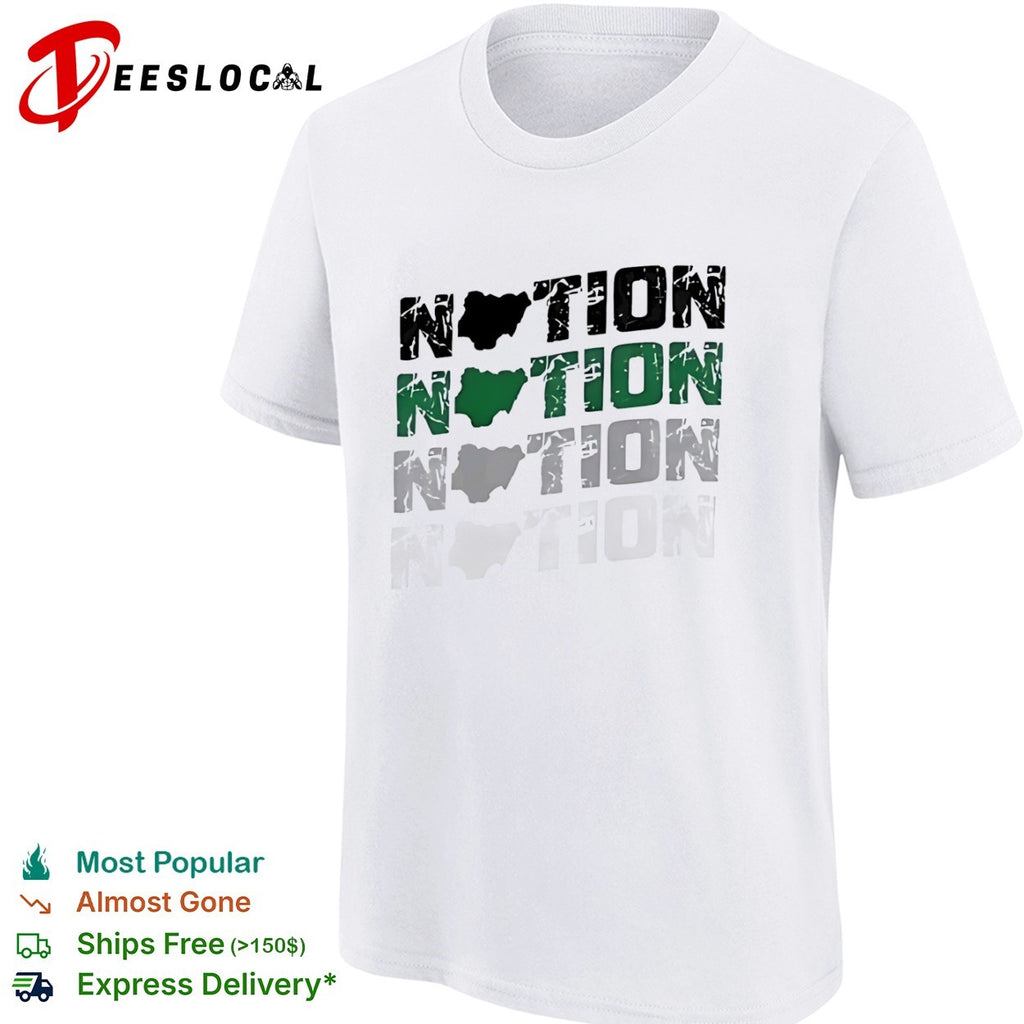 Nigeria Nation Map Grunge shirt