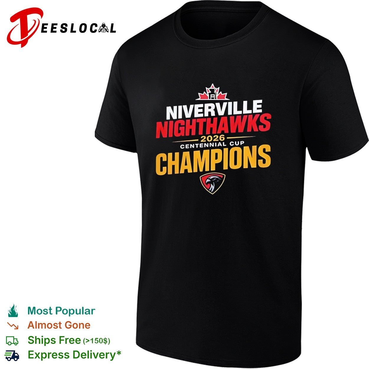 Niverville Nighthawks 2026 Centennial Cup Champions Hockey Tournament Winner shirt