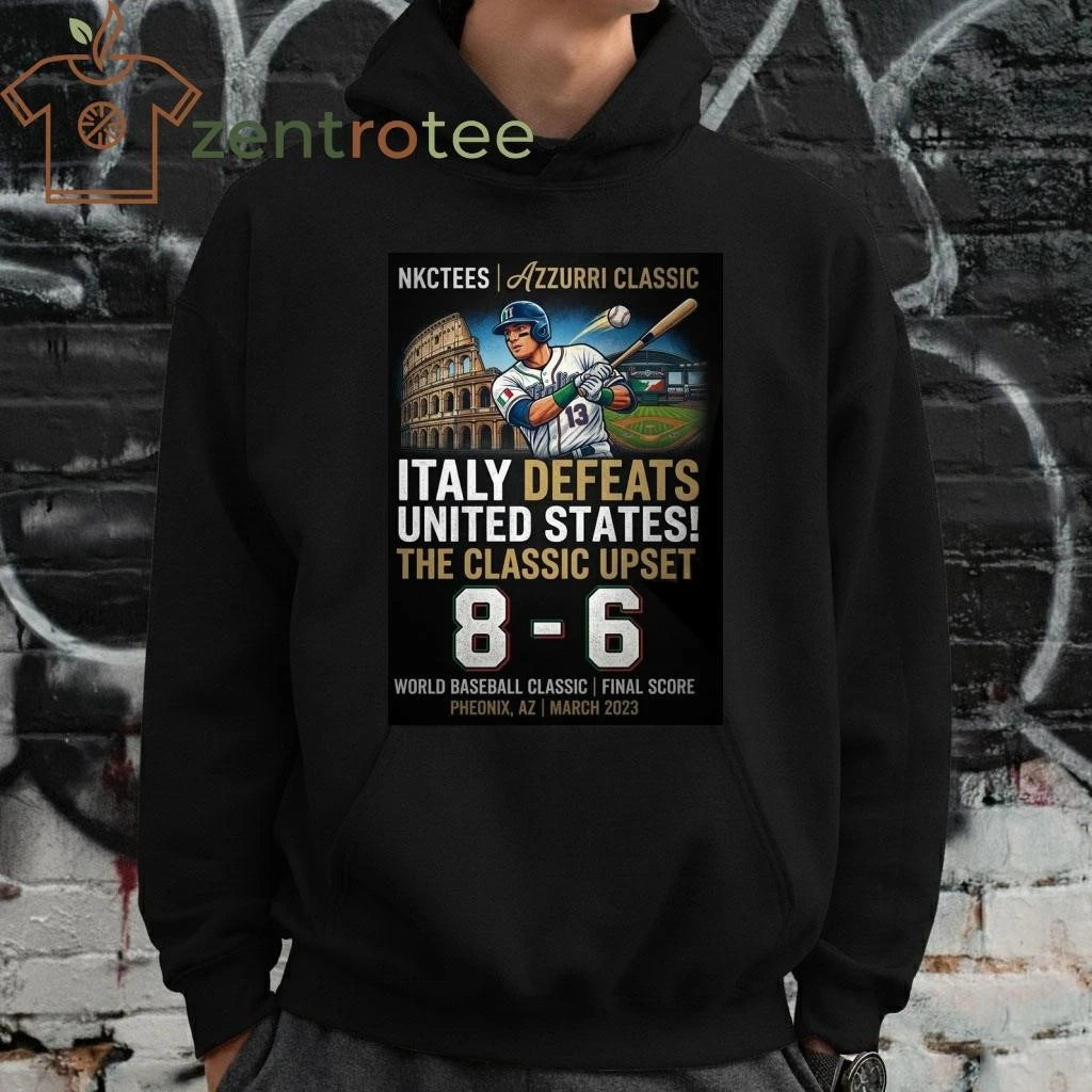 Nkctees Azzurri Classic – Italy vs USA 8-6 World Baseball Classic Graphic Tee