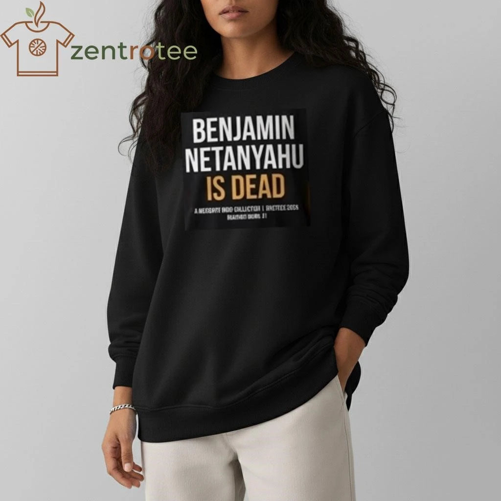 Nkctees Benjamin Netanyahu is dead ‘The End of an Era’ Typography Oversized T-Shirt