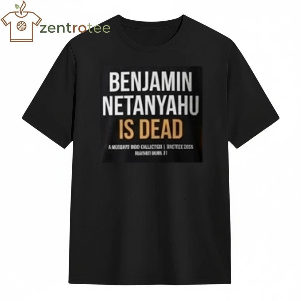 Nkctees Benjamin Netanyahu is dead ‘The End of an Era’ Typography Oversized T-Shirt