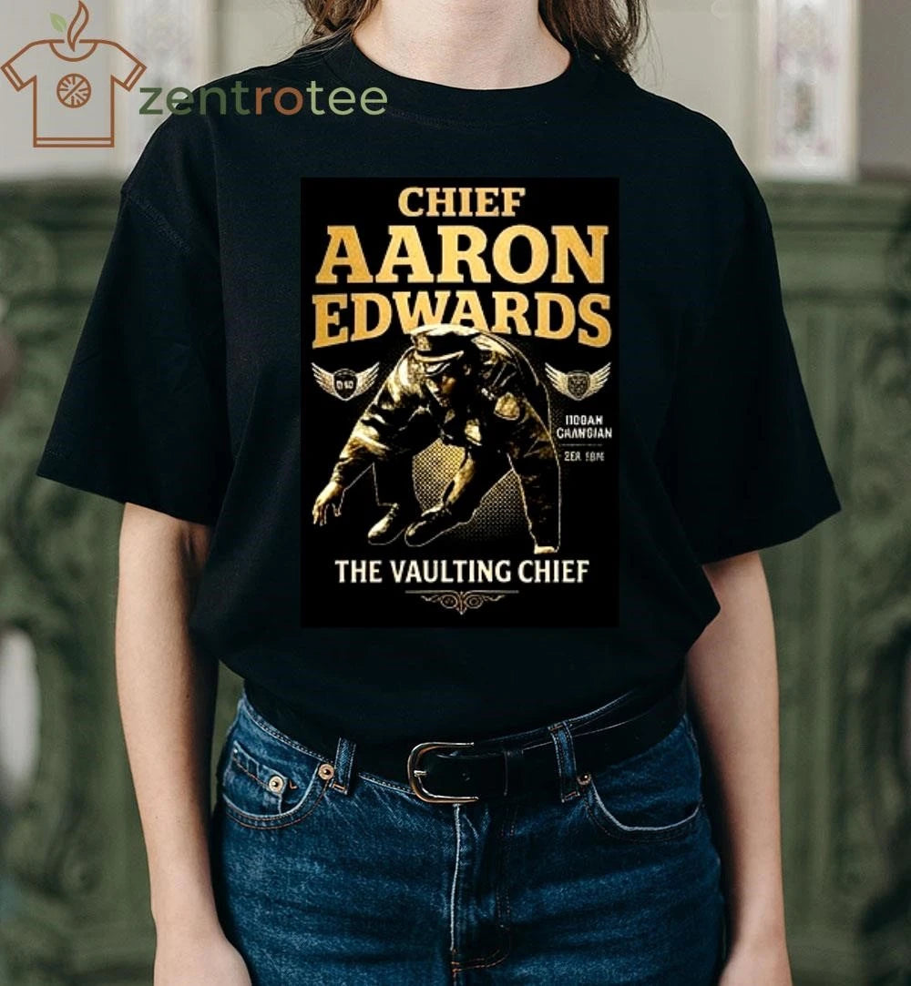 Nkctees Chief Aaron Edwards Graphic Tee – Vintage Black Streetwear Shirt