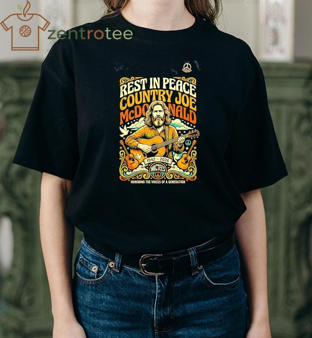 Nkctees Country Joe McDonald’s Tribute T-Shirt, Vintage Acid Wash Style