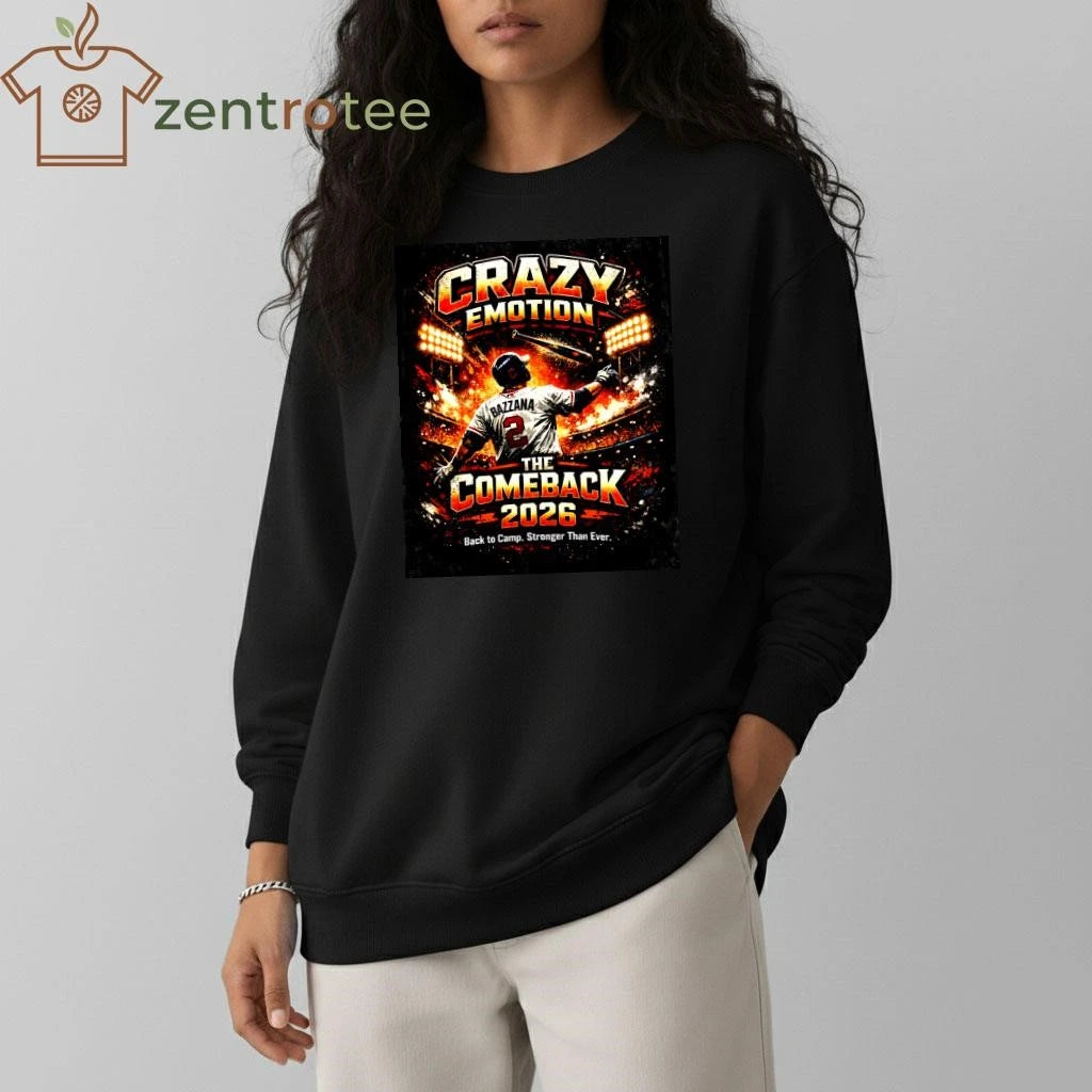 Nkctees Crazy Emotion Comeback 2026 Baseball Graphic Tee