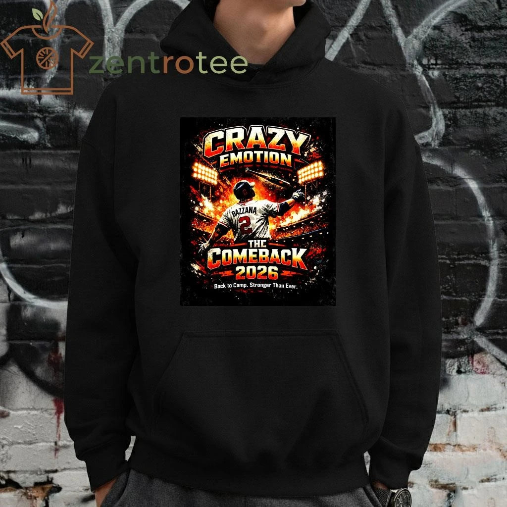 Nkctees Crazy Emotion Comeback 2026 Baseball Graphic Tee