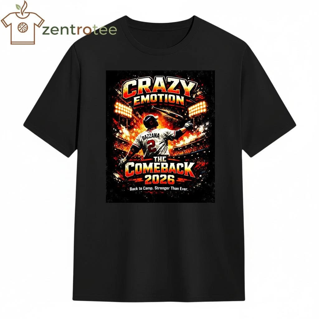 Nkctees Crazy Emotion Comeback 2026 Baseball Graphic Tee