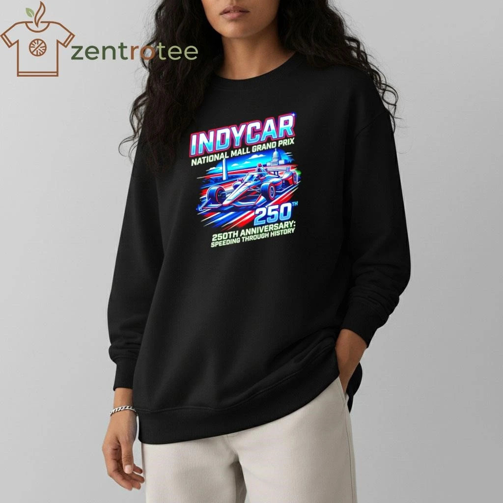 Nkctees IndyCar National Mall Grand Prix 250th Anniversary Graphic T-Shirt – Black Edition