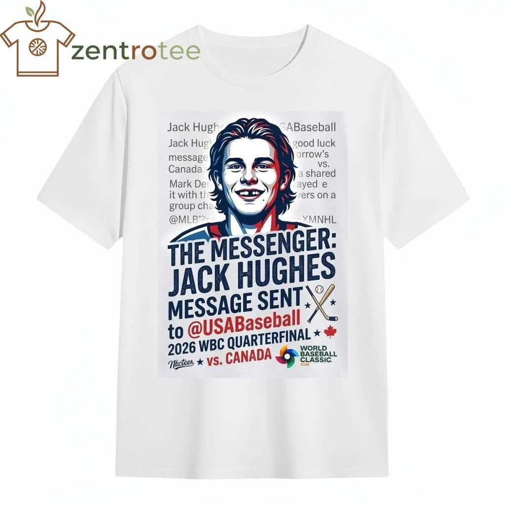 Nkctees Jack Hughes x Team USA Baseball World Baseball Classic 2026 T-Shirt – Quarterfinal vs. Canada Edition