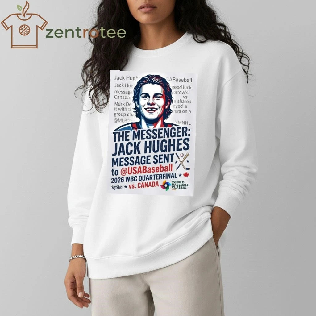Nkctees Jack Hughes x Team USA Baseball World Baseball Classic 2026 T-Shirt – Quarterfinal vs. Canada Edition