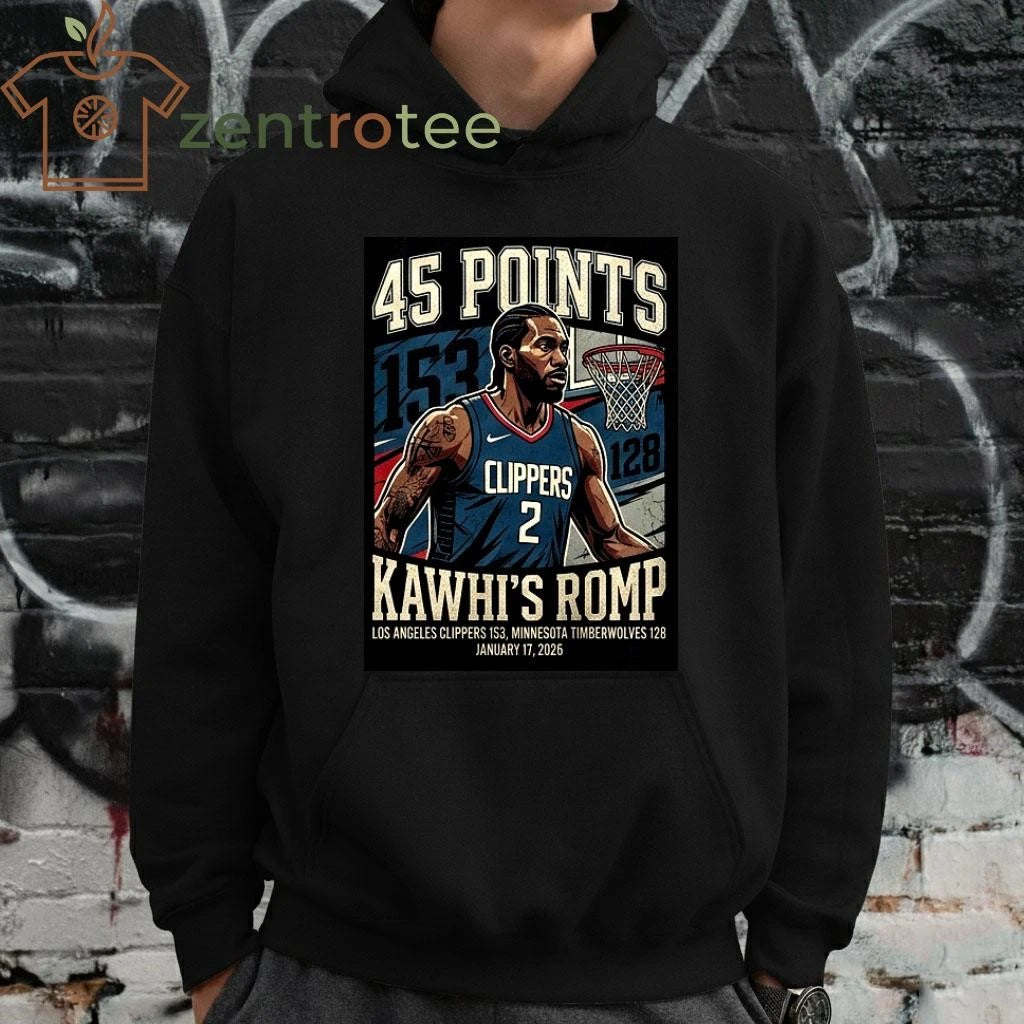 Nkctees Kawhi Leonard 45-Point T-Shirt – Celebrating Clippers’ 153-128 Win over Timberwolves (2026)