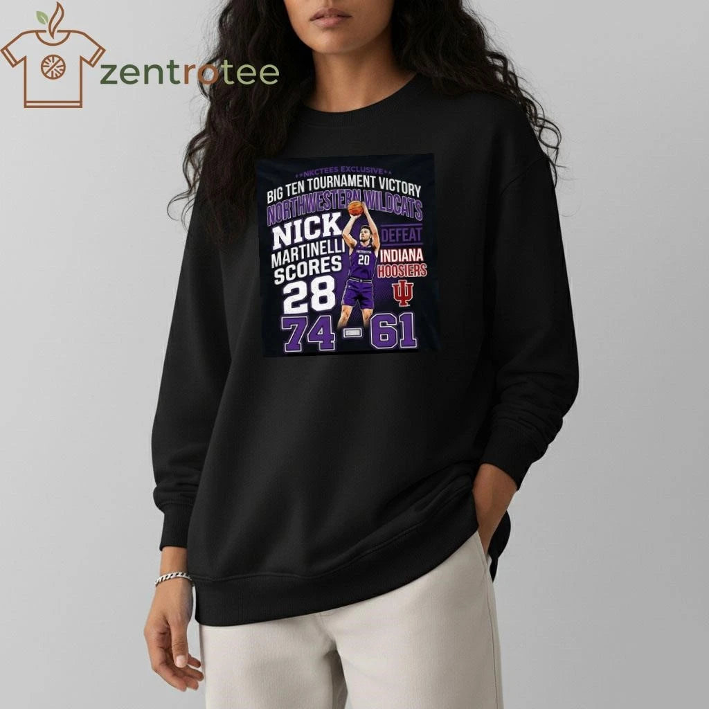 Nkctees – Nick Martinelli 28 Points T-Shirt Northwestern Wildcats Victory 74-61 Indiana – Nick Martinelli 28