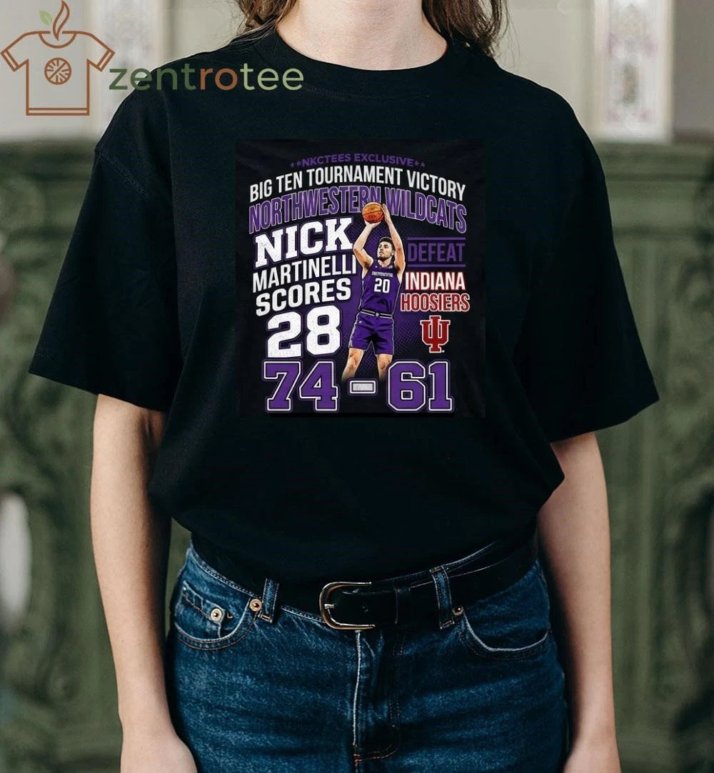 Nkctees – Nick Martinelli 28 Points T-Shirt Northwestern Wildcats Victory 74-61 Indiana – Nick Martinelli 28