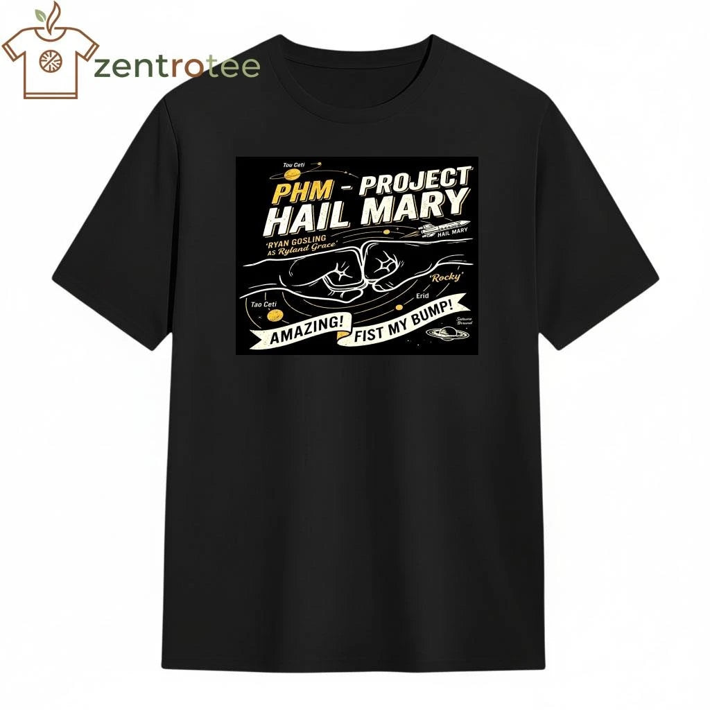 Nkctees – Project Hail Mary Graphic Tee – Fist My Bump Edition – Matte Black