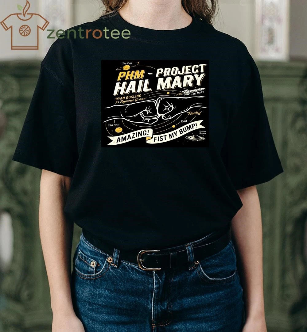 Nkctees – Project Hail Mary Graphic Tee – Fist My Bump Edition – Matte Black