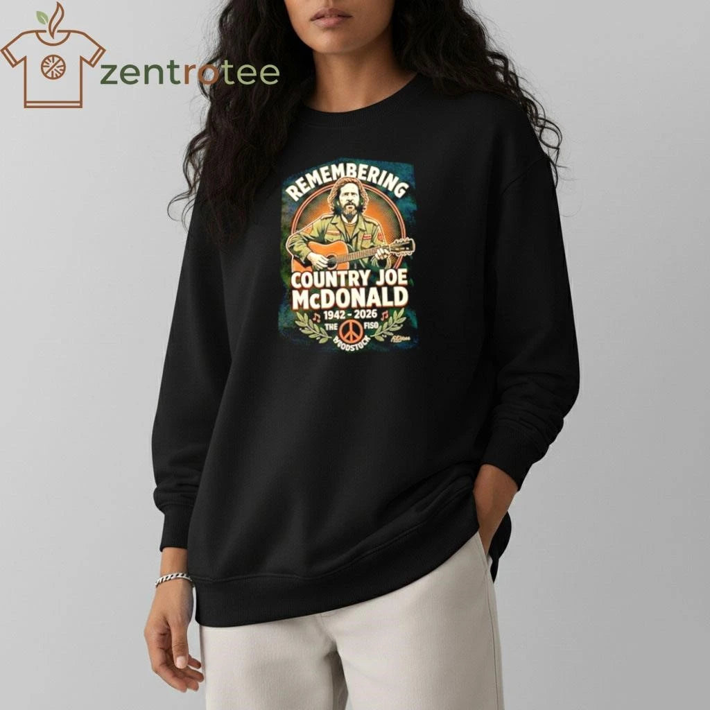 [Nkctees] Remembering Country Joe McDonald The Woodstock Legend Tribute T-Shirt (1942 – 2026)