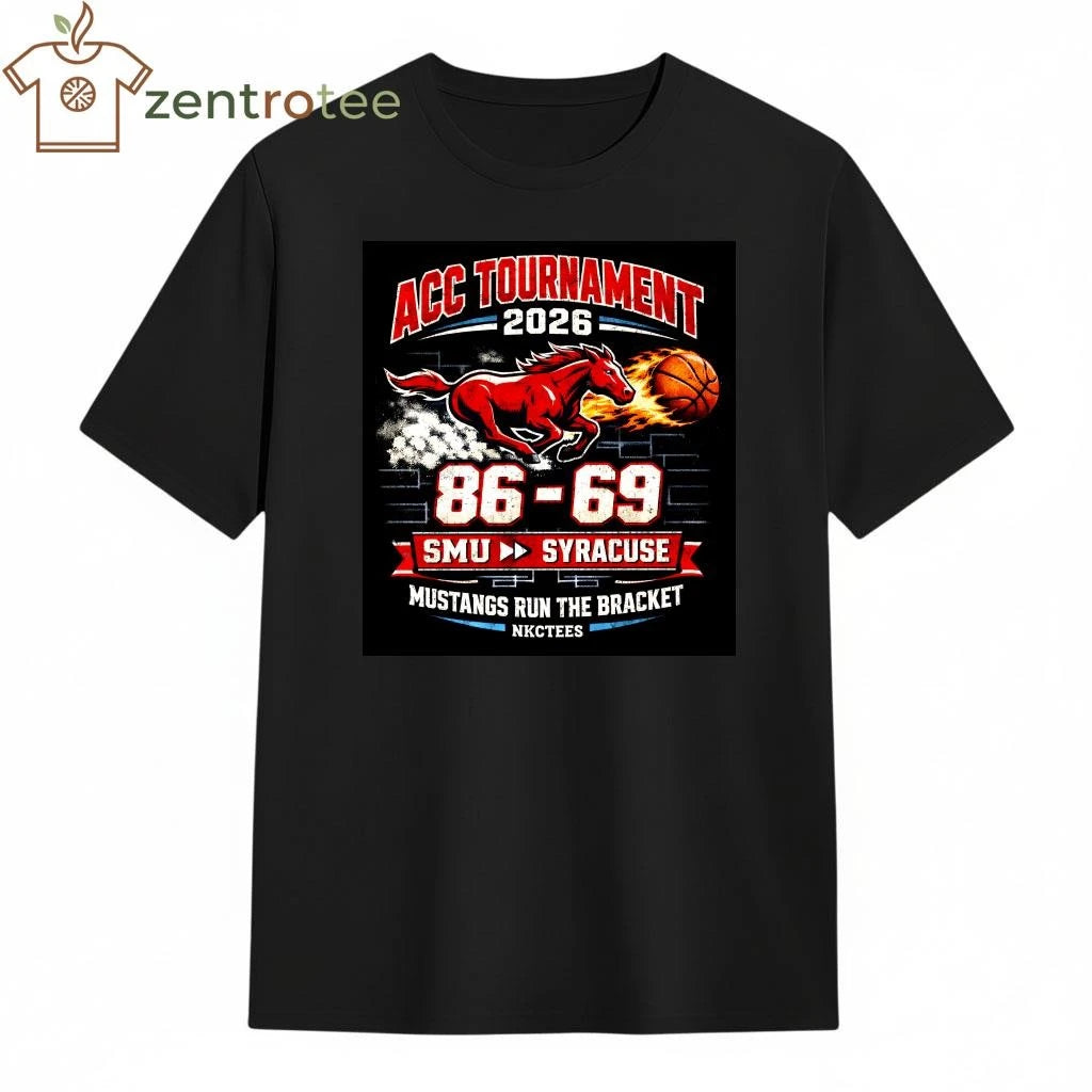 Nkctees SMU Mustangs 86-69 Syracuse ACC Tournament 2026 Victory T-Shirt