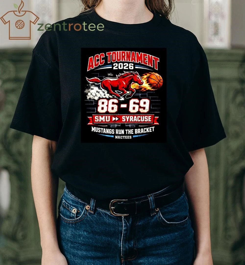 Nkctees SMU Mustangs 86-69 Syracuse ACC Tournament 2026 Victory T-Shirt