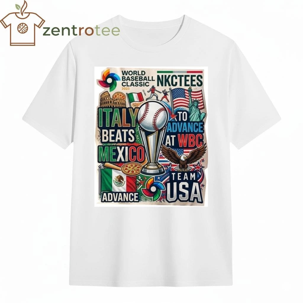 Nkctees WBC 2026 Italy Beats Mexico Commemorative Tee – Team USA Edition Cotton T-Shirt