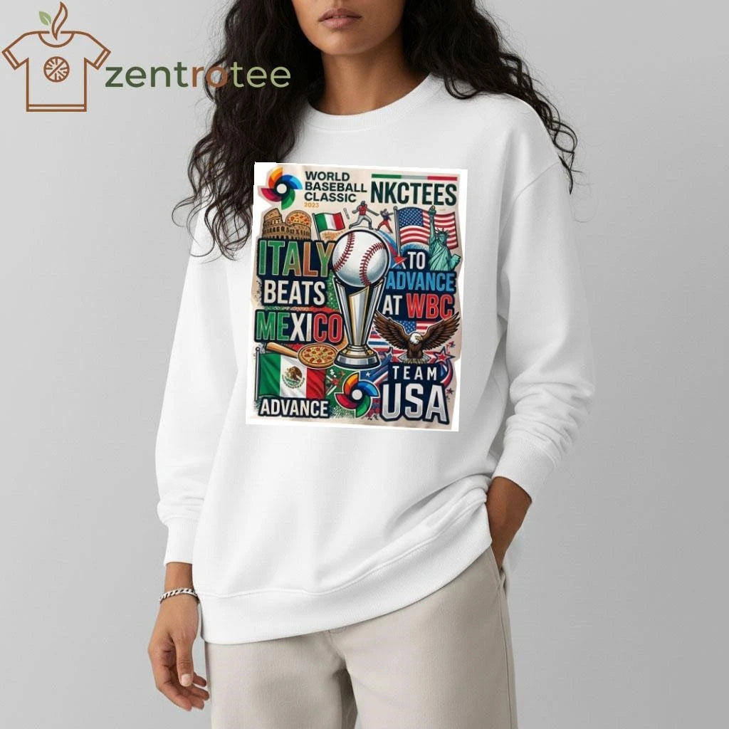 Nkctees WBC 2026 Italy Beats Mexico Commemorative Tee – Team USA Edition Cotton T-Shirt