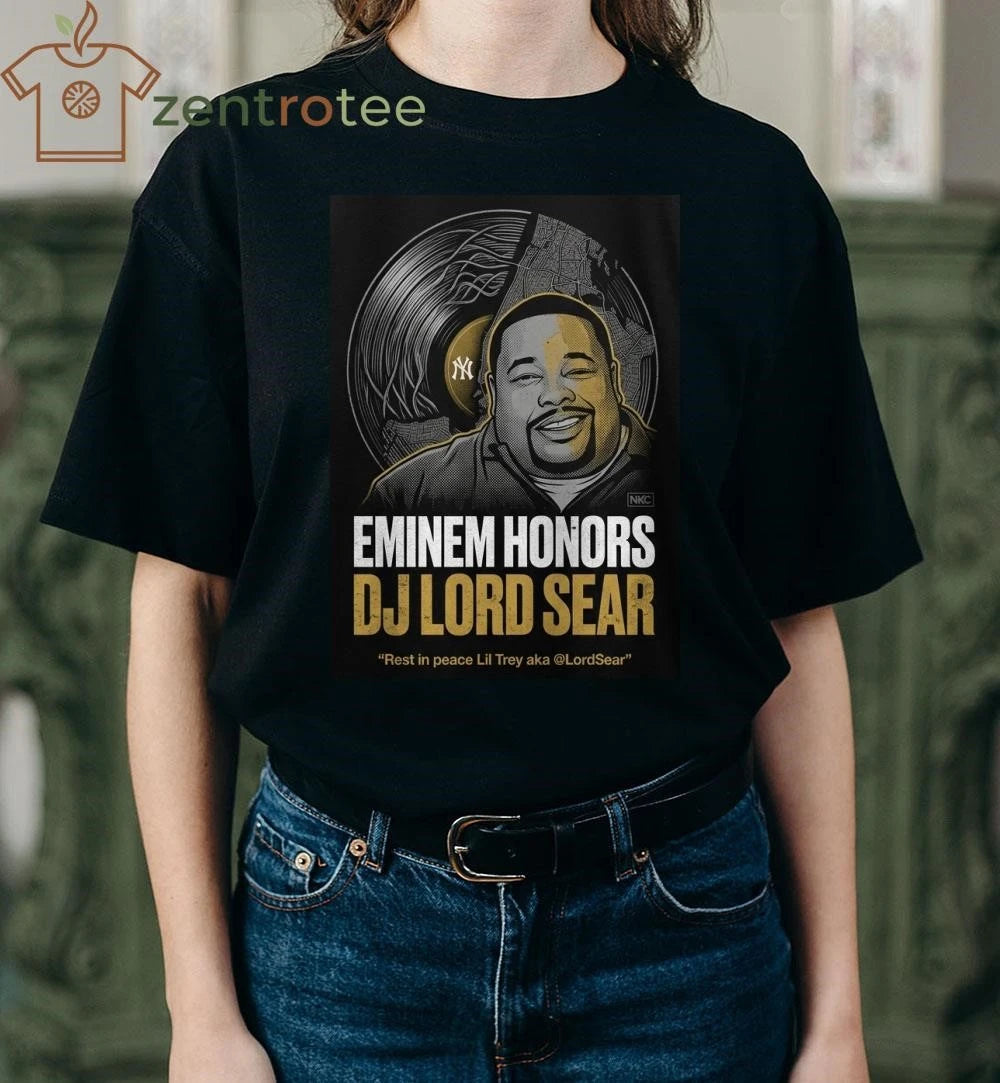 Nkctees x Eminem Honors The DJ Lord Sear Memorial T-Shirt – Matte Black Edition