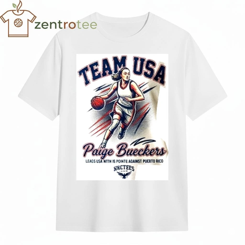 Nkctees x Paige Bueckers 2026 Edition – Basketball USA vs Puerto Rico Graphic Tee