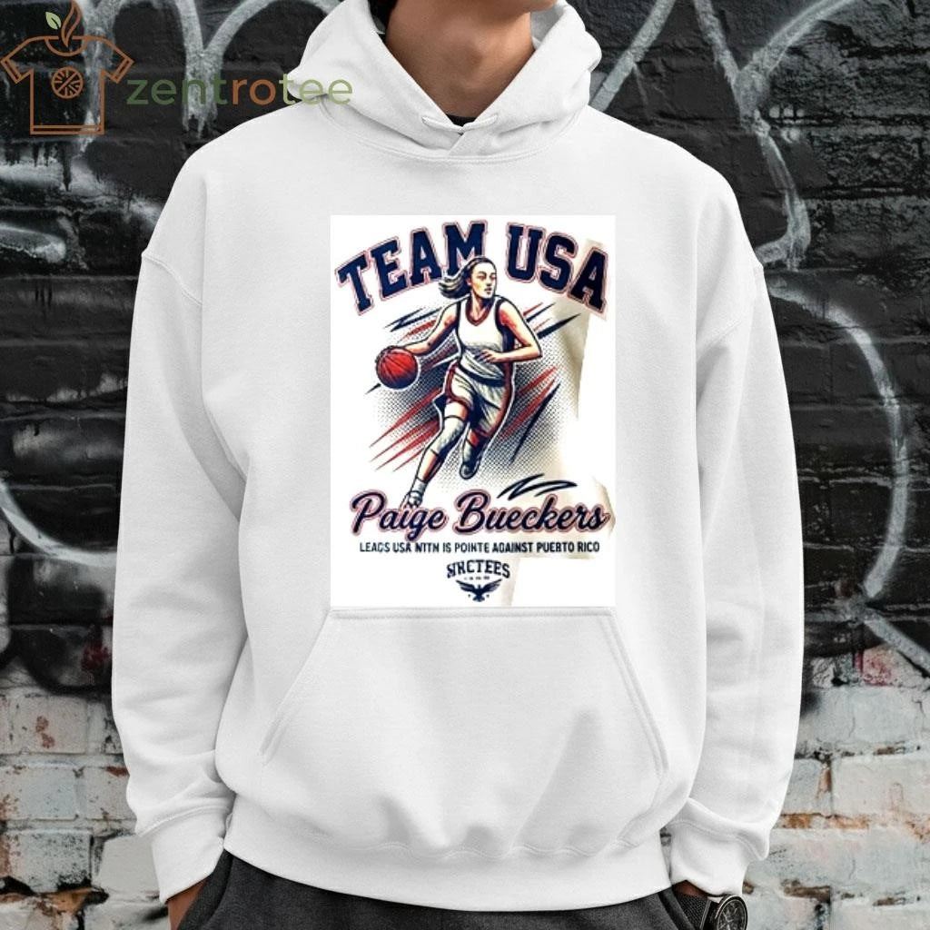 Nkctees x Paige Bueckers 2026 Edition – Basketball USA vs Puerto Rico Graphic Tee