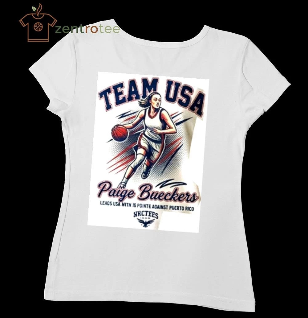 Nkctees x Paige Bueckers 2026 Edition – Basketball USA vs Puerto Rico Graphic Tee
