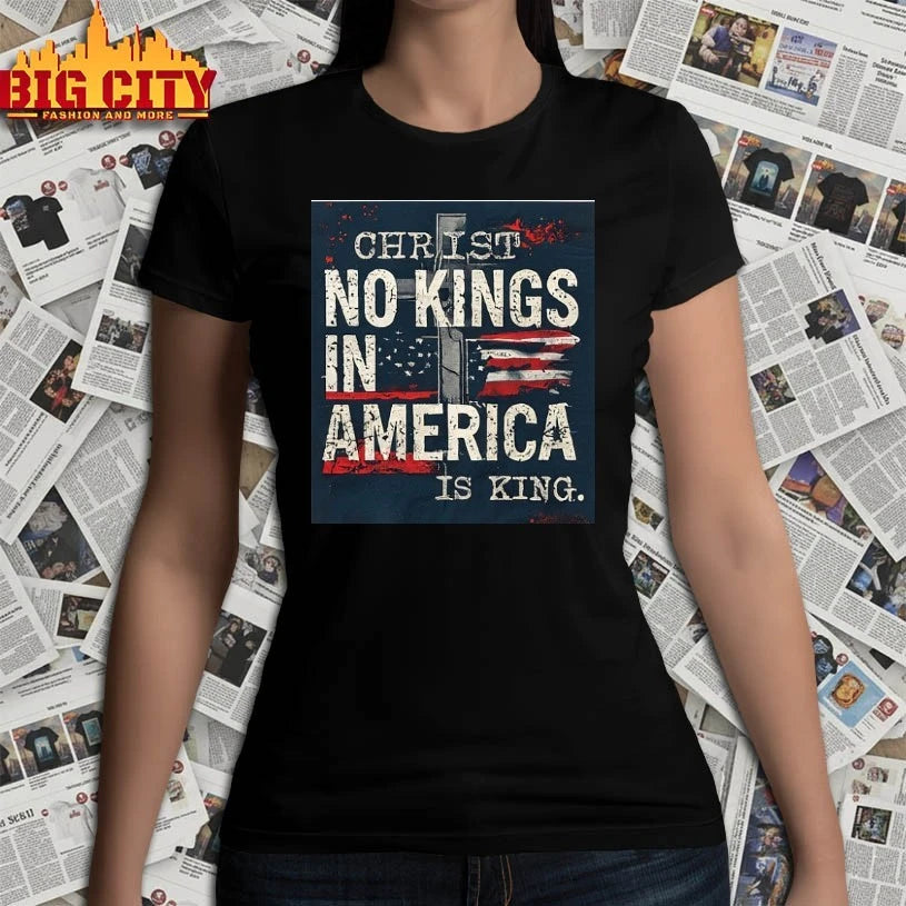 No Kings In America Christ Is King Anti Trump Shirt