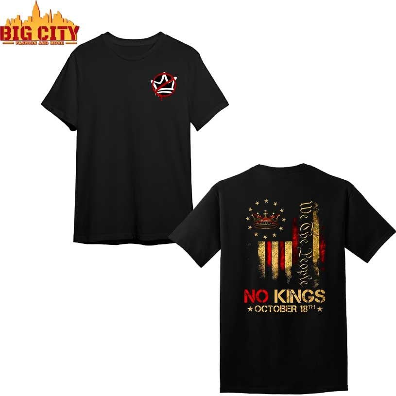 No Kings in America We The People 2025 New Two Sided Shirt