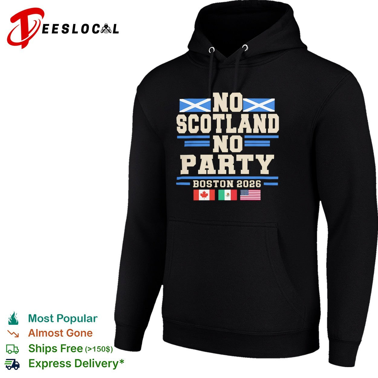 No Scotland No Party Boston 2026 World Cup Soccer Tournament Canada Mexico USA shirt
