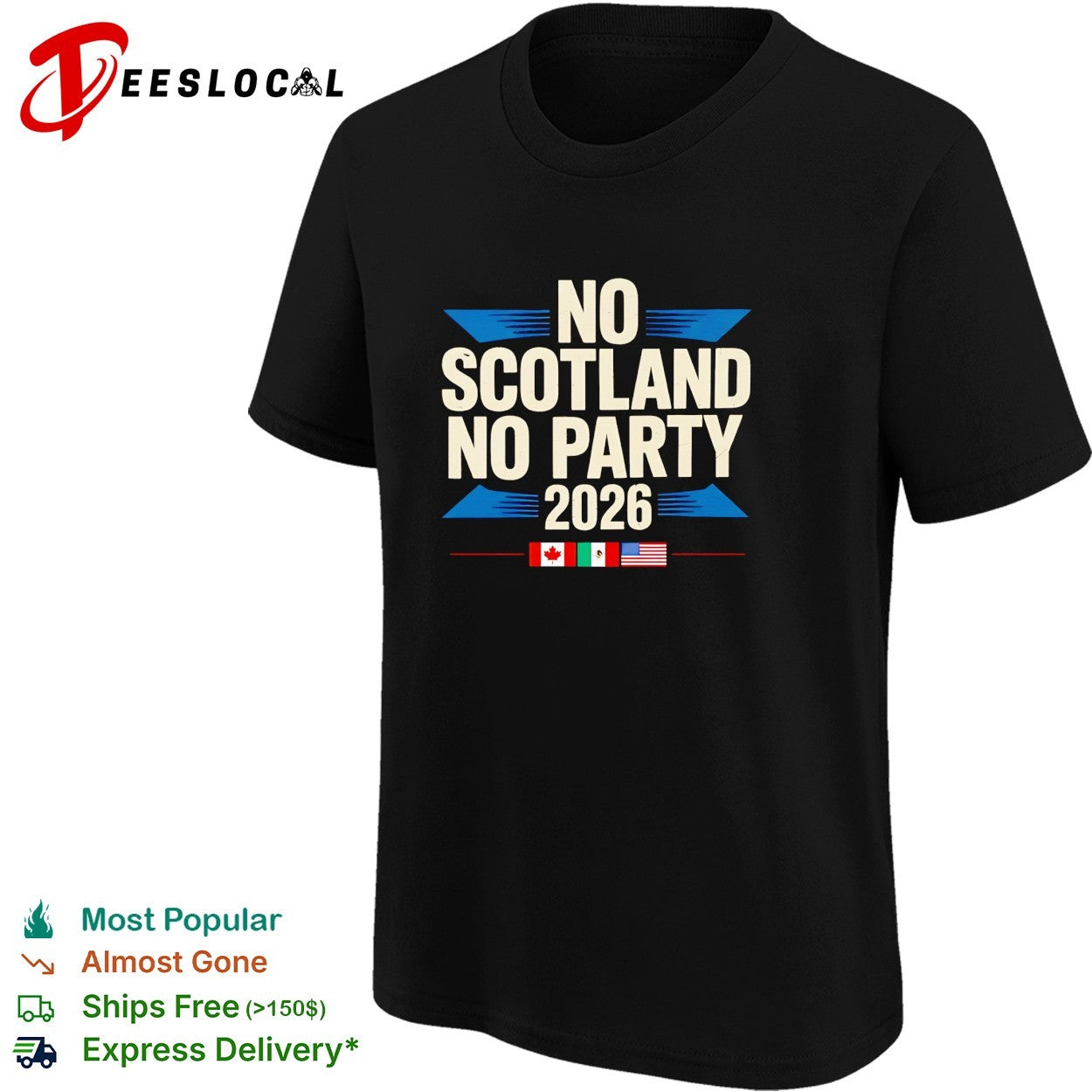 No Scotland no party 2026 shirt