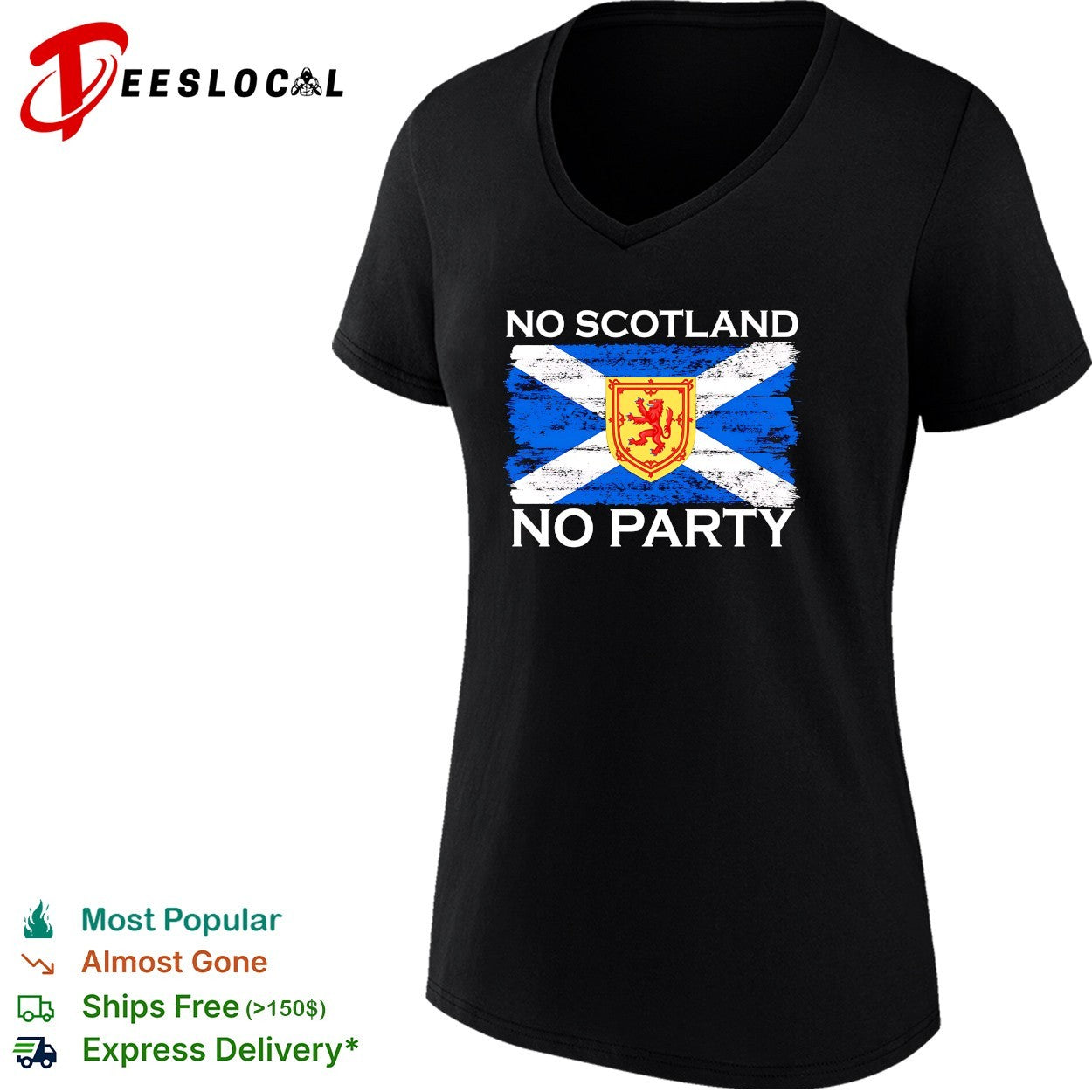 No Scotland no party flag shirt