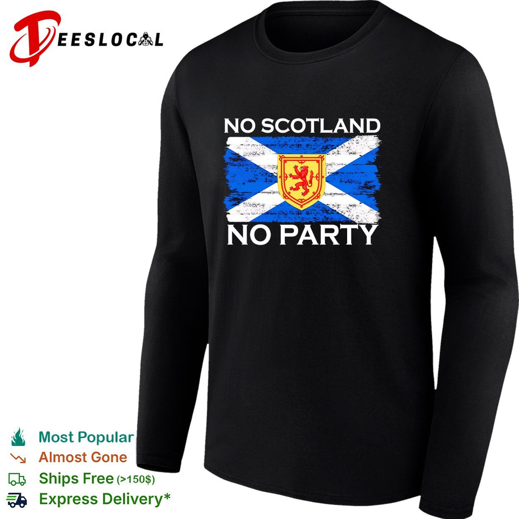 No Scotland no party flag shirt