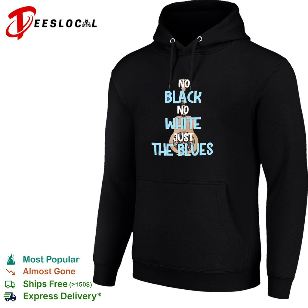 No black no white just the blues guitar shirt