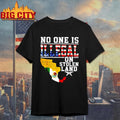 No one is illegal on stolen land classis Mexico map and flag shirt