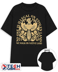 No one is illegal on stolen land we walk on native land Billie Eilish shirt