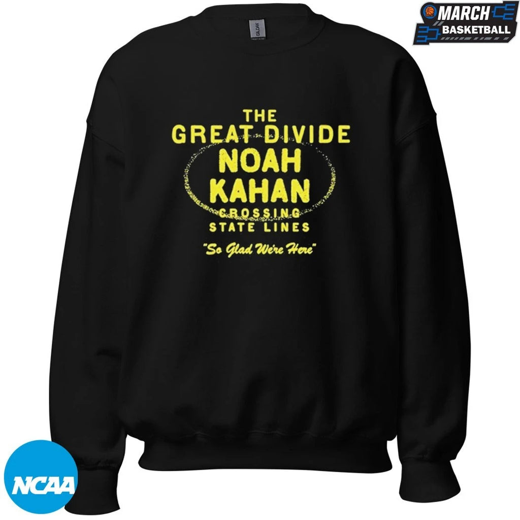 Noah Kahan The Great Divide Crossing State Lines So Glad We’re Here T-shirts