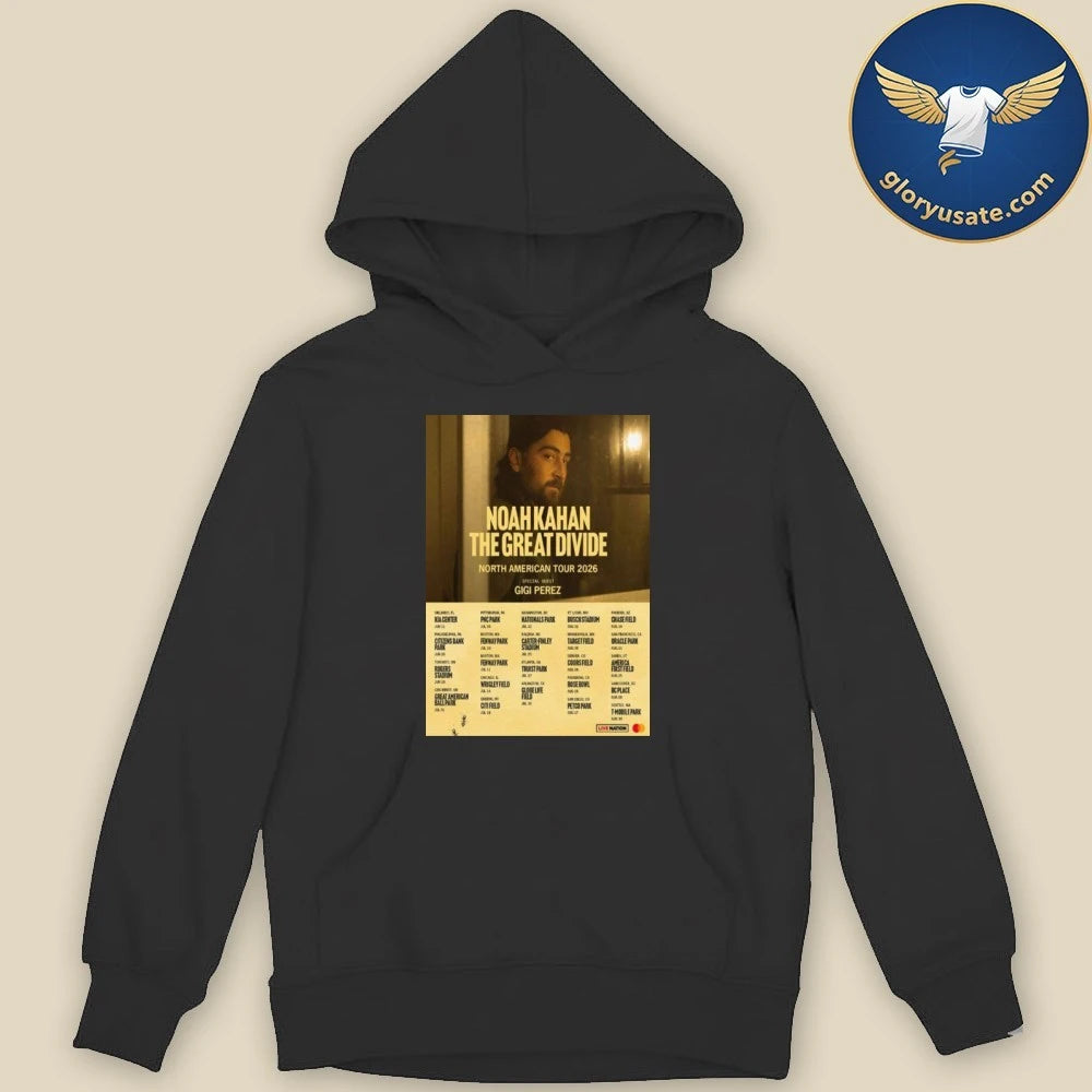 Noah Kahan The Great Divide North American Tour 2026 Venue Tour Dates Poster Shirt