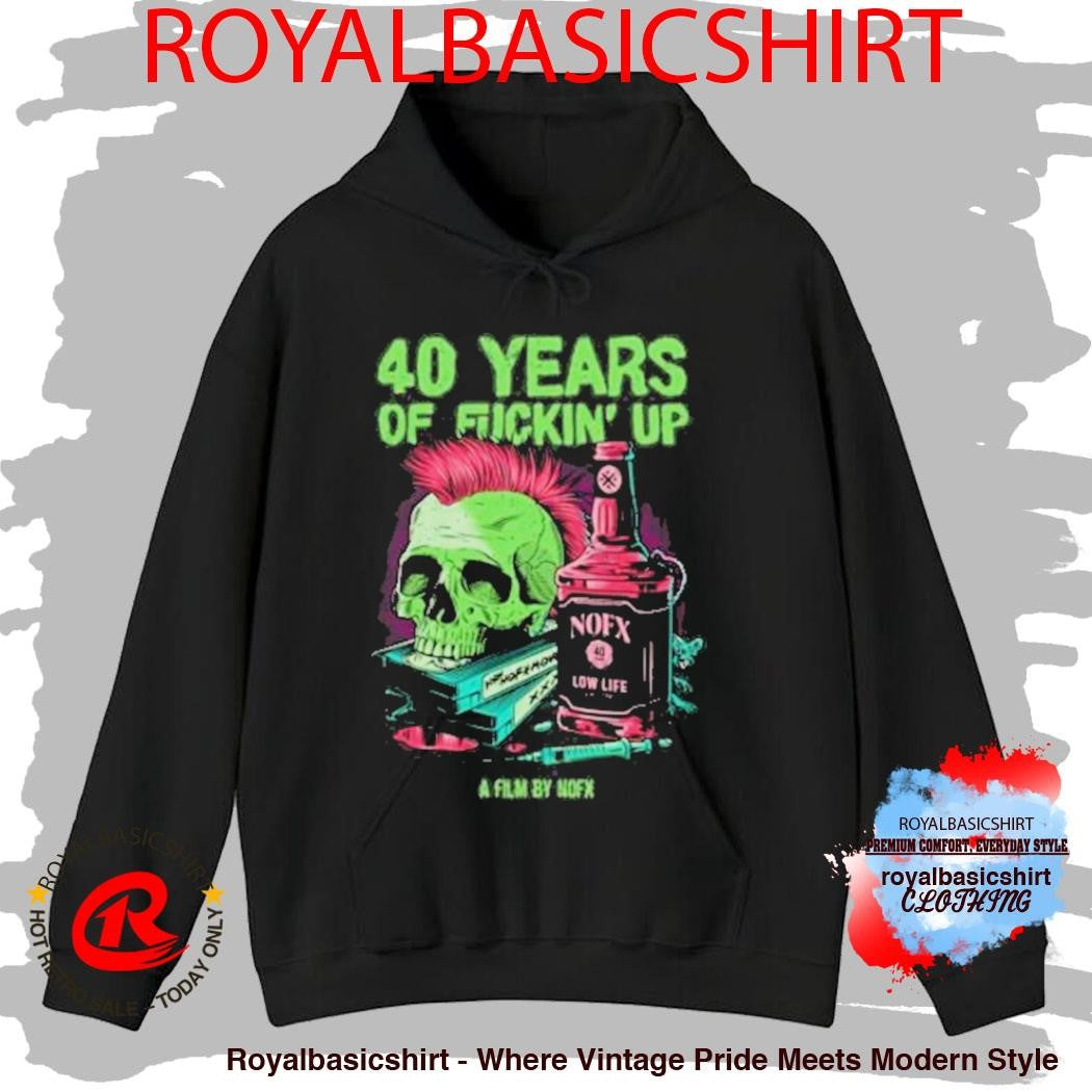 Nofx 40 Years Of Fuckin’ Up Bottle Skull Shirt