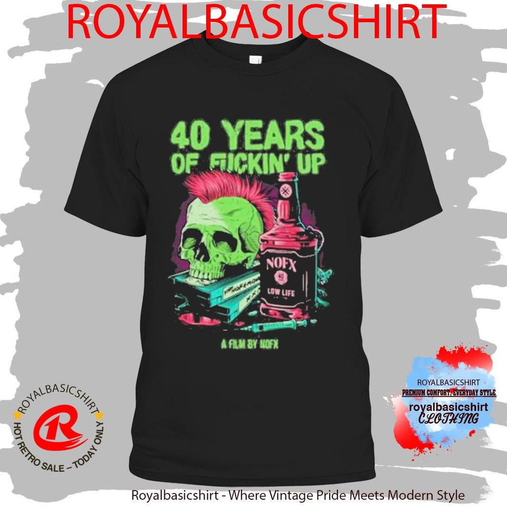Nofx 40 Years Of Fuckin’ Up Bottle Skull Shirt