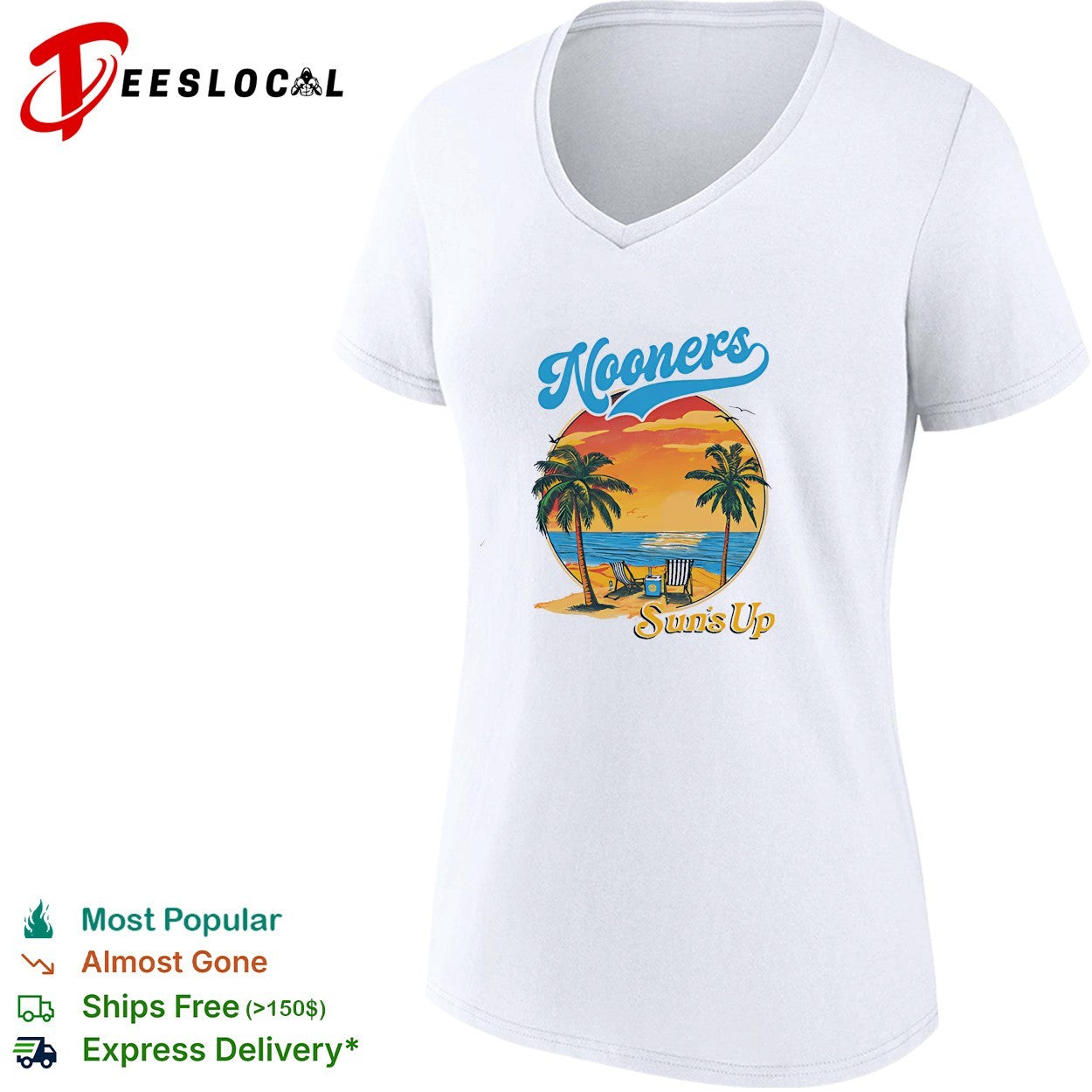 Nooners sun’s up beach sunset shirt