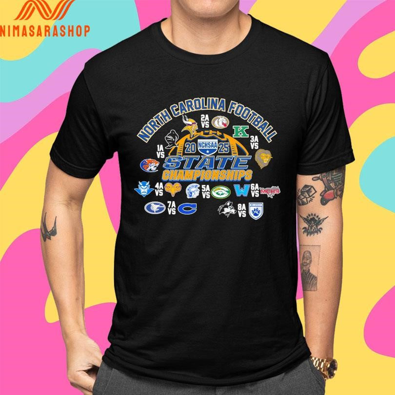 North Carolina Football NCHSAA 2025 State Championships Shirts