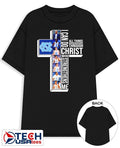 North Carolina Tar Heels Basketball players cross I can do all things through Christ who strengthens me shirt