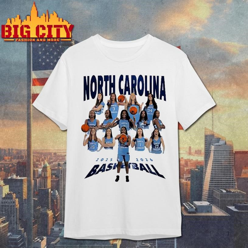 North Carolina Tar Heels basketball team 2025 2026 Shirt