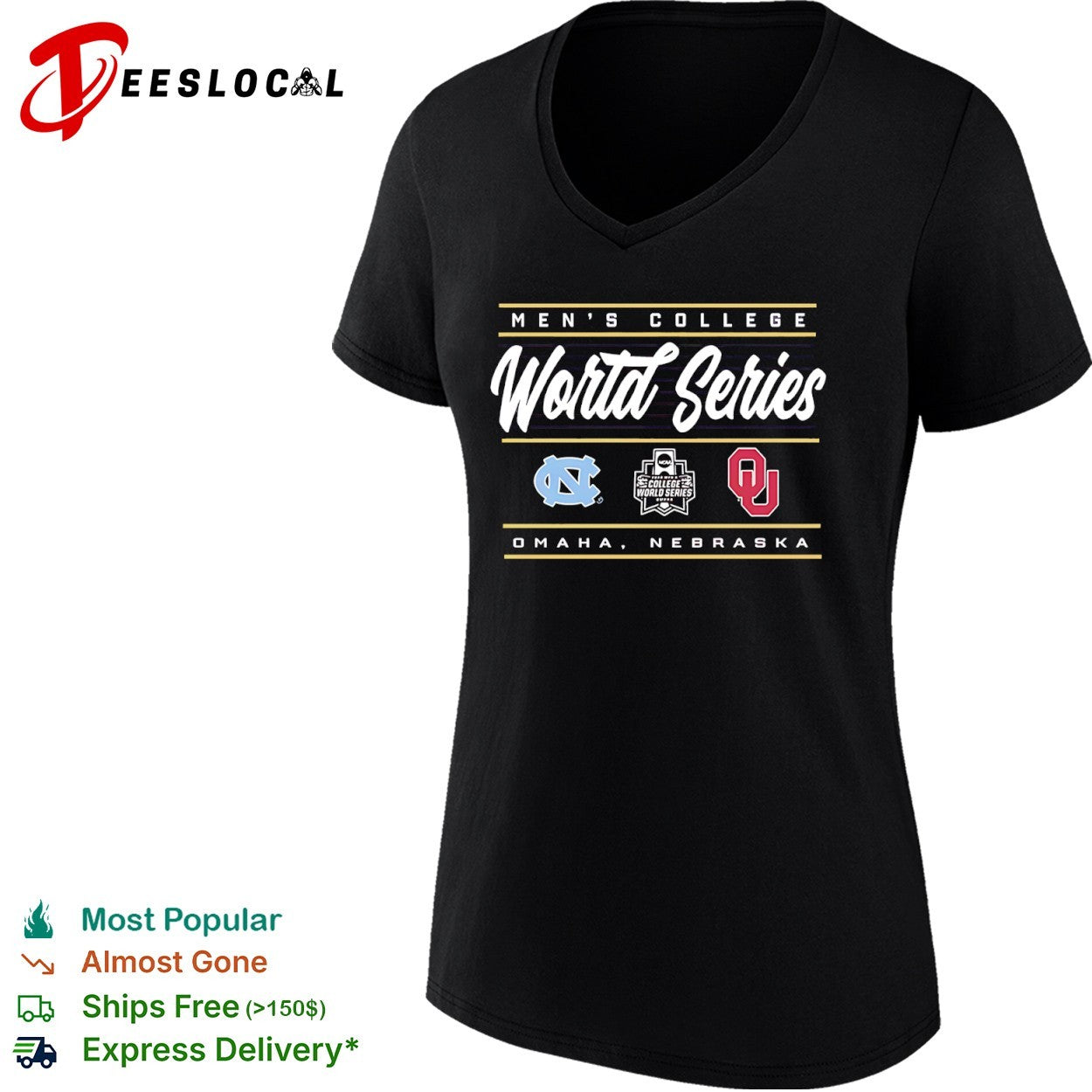 North Carolina Tar Heels vs Oklahoma Sooners Men College World Series Omaha shirt