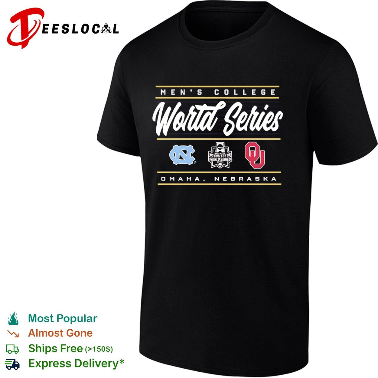 North Carolina Tar Heels vs Oklahoma Sooners Men College World Series Omaha shirt